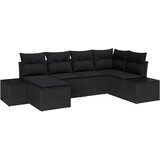 vidaXL set od 6 vrtnih kauča s jastučićima crni poli ratan | shoptok.hr