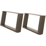 Noge za klub stolić U-oblik 2 kom Prirodni čelik 60 x (30-31) cm Čelik | shoptok.hr