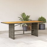  Vrtni stol s pločom od drva bagrema sivi 190x80x74 cm poliratan | shoptok.hr