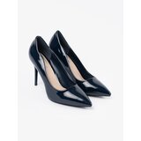 Shelvt Navy blue patent pumps with a stiletto heel | ePonuda.com