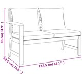  9-dijelni vrtni blagovaonski set s jastucima od bagremovog drva | shoptok.hr