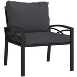  Vrtna stolica sa sivim jastucima 68 x 76 x 79 cm čelična | shoptok.hr