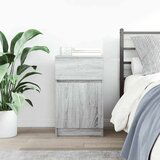 vidaXL Nočna omarica siva sonoma 39x35x65 cm inženirski les | Shoptok.si