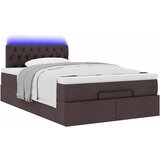  Okvir za krevet s madraca tamnosmeđi 120x190 cm od tkanine | shoptok.hr