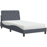  Krevet s madracem tamnosivi 100x200 cm baršunasti | shoptok.hr