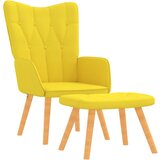 vidaXL Stolica za opuštanje s osloncem za noge boja senfa od tkanine | shoptok.hr