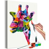  Slika za samostalno slikanje - Colourful Giraffe 40x60 | shoptok.hr