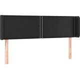  Uzglavlje s ušima crni 147x16x78/88 cm od umjetne kože | shoptok.hr