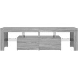TV ormarić s LED svjetlima siva boja hrasta 140 x 36,5 x 40 cm | shoptok.hr