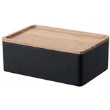 Črna škatla za shranjevanje s pokrovom 18.5x12.5x7 cm Rin –
