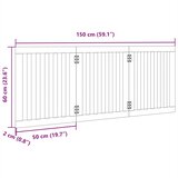  Vrata za pse s 3 panela sklopiva smeđa 150 cm od drva topole | shoptok.hr