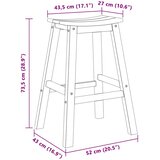  Set bar stolova za vrt 6 pcs Crna HDPE | shoptok.hr