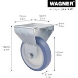 Wagner Fiksna kolesa za aparate, kolo s Ø 100 mm, DE 4 kosi, fiksno kolo | Shoptok.si