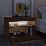 TV omarica 2 kosa z LED lučkami rjavi hrast 60x35x40 cm, (20733260) | Shoptok.si
