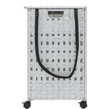  Košara za rublje s kotačima bijela 66x35x60 cm od ratana | shoptok.hr