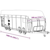 vidaXL Prevleka za streho prikolice siva 1000x300 cm netkana tkanina | Shoptok.si