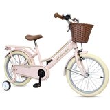 Enero Retro Style 18" roza otroško kolo s košarico in pomožnimi kolesi | Shoptok.si