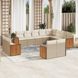  12-dijelni set vrtnih sofa od poliratana s jastucima bež | shoptok.hr