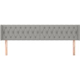  Uzglavlje s ušima svjetlosivo 183x16x78/88 cm od tkanine | shoptok.hr