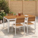  Stol za večeru u vrtu Prirodna i bijela 147 x 88,5 x 75 cm | shoptok.hr