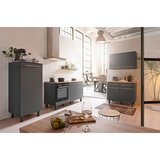 CARRYHOME Kuhinjska Zgornja Omarica Bilberry, Antracit, Hrast | Shoptok.si