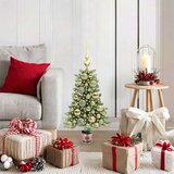 vidaXL Božično drevo med 150 LED z stojalom Zelena 65 cm PE | Shoptok.si