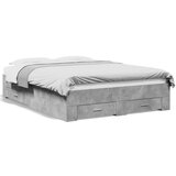  The Living Store Posteljni okvir s predali betonsko siv 120x200cm inženirski les - Posteljni Okvir, (21497635) | Shoptok.si