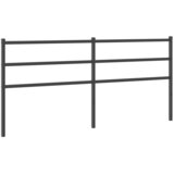  The Living Store Kovinsko posteljno vzglavje črno 193 cm - Vzglavje, (21442599) | Shoptok.si