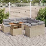  Vrtna garnitura - 3-dijelni set vrtnih sofa s jastučićima bež PE ratan | shoptok.hr