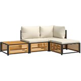  4-dijelni set vrtnih sofa s jastucima masivno bagremovo drvo Smeđa | Shoptok.si