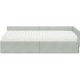  Kotni okvir postelje z matrico Drugo 2 pcs Svetlo siva Žamet, (5000123404) | Shoptok.si