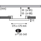 PAULMANN 93101 - LED/13W IP44 Kupatilsko ugradno svetlo AREO 230V | Eponuda.com