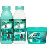 Garnier Fructis Hair Food Aloe Vera Hydrating Shampoo Set šampon 350 ml + balzam za lase 350 ml + maska za lase 400 ml za ženske