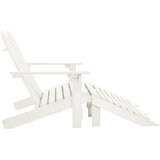  Vrtni dvosjed Adirondack od jelovine s otomanom bijeli | shoptok.hr