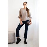 Kesi Włoski Women's sweater with decorative cuff fango | Shoptok.si