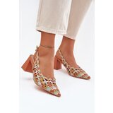 Boto Sandals With Braiding On A Heel Multicolor Ebina | Shoptok.si