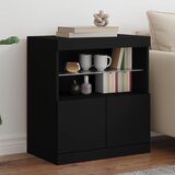  The Living Store Komoda z LED lučkami črna 60x37x67 cm - Komoda, (21448217) Cene