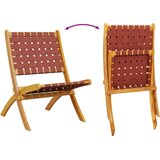  Sklopive stolice 2 kom. Crveno puno drvo akacije i tkanina | shoptok.hr