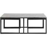 Light & Living Črne/temno sive kovinske mizice v kompletu 3 ks 50x120 cm Kumalu – | Shoptok.si
