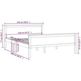  Posteljni okvir medeno rjav iz trdne borovine 120x200 cm - Posteljni Okvir, (21526776) | Shoptok.si