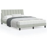 vidaXL Okvir za krevet s uzglavljem svjetlosivi 120x200 cm baršunasti | shoptok.hr