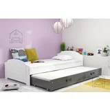 BMS Group Otroška postelja Lili z dodatnim ležiščem - 90x200 cm - bela/grafit