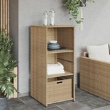  Vrtni ormarić za pohranu bež 50 x 55 x 115 cm od poliratana | Eponuda.com