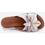 ARTIKER Leather Women's Wedge Sandals With Decorative Flower 52C0537 White | ePonuda.com
