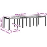  Vrtni set za objed 11 kom. Antracit Poli ratan | shoptok.hr