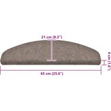  Prostirke za stepenice, samoljepljive, 30 kom., 65x21x4 cm, bež, poluokrugle, velike | shoptok.hr