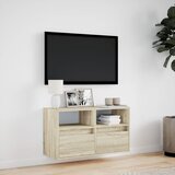  Zidni TV ormarić s LED svjetlima boja hrasta 80 x 31 x 45 cm | shoptok.hr