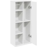vidaXL Kopalniška omarica z držalom za zvitke bela 39x22x90 cm | Shoptok.si