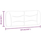  Jastuk za uzglavlje Hvar svjetlosivi 137 cm od tkanine | shoptok.hr