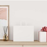  Papirnate vrećice 250 kom s ručkama bijele 32x17x25 cm | shoptok.hr